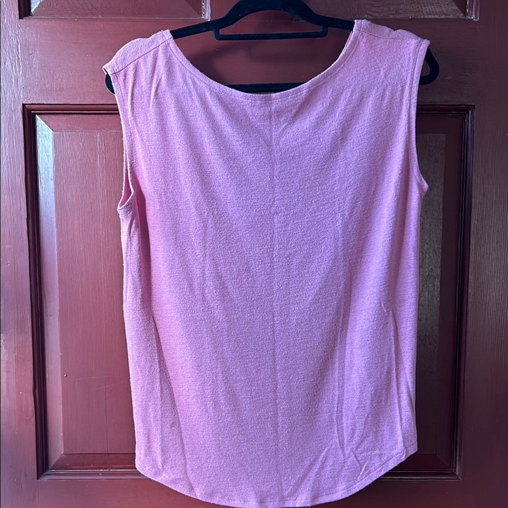 Pink Sleeveless Women's lightweight sweater.